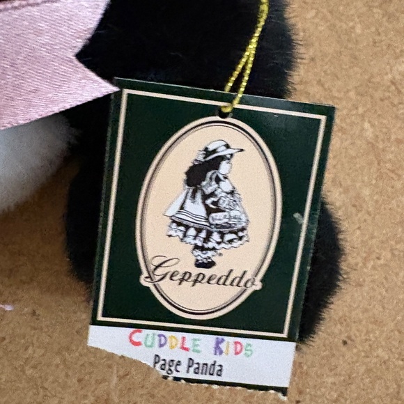 Vintage GEPPEDDO Cuddle Kids porcelain faced "PAGE PANDA" stuffed Doll - Picture 11 of 15